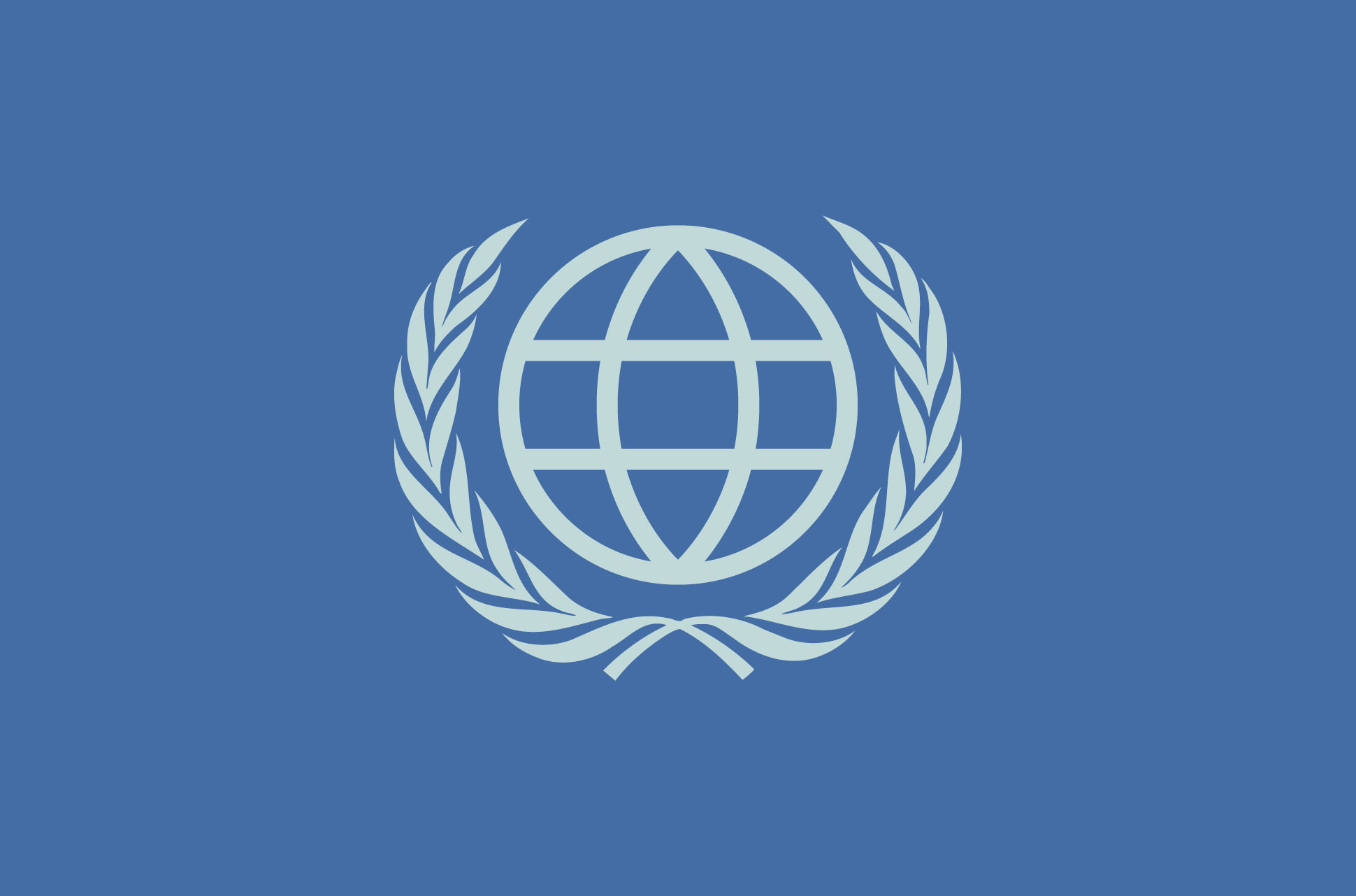 Globe symbol with laurels