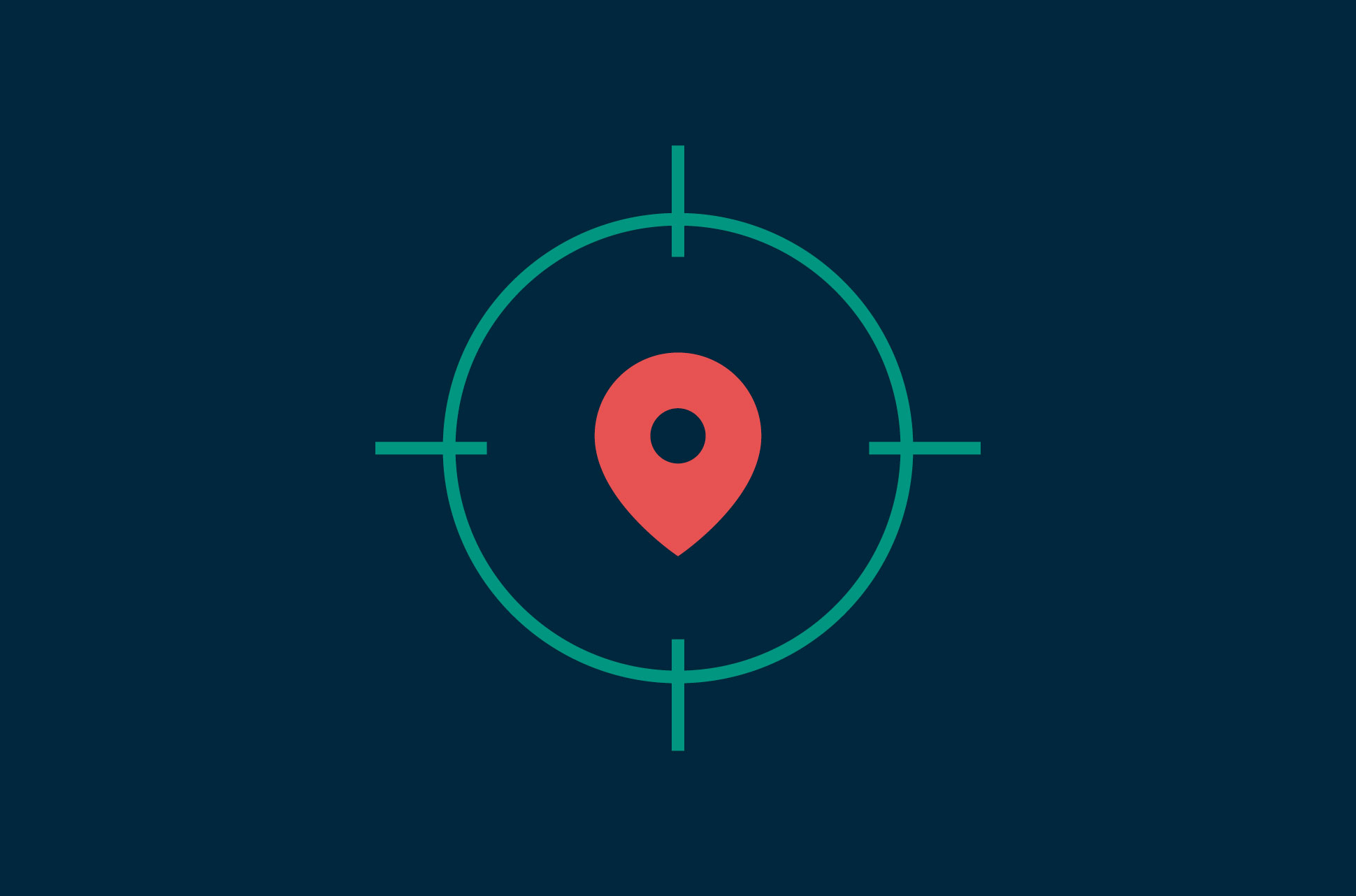Location symbol in the crosshairs.