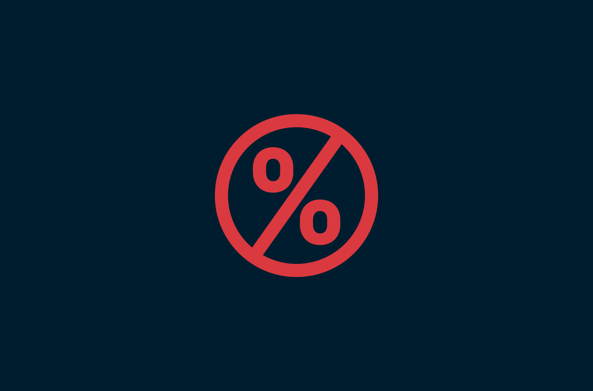 Percentage symbol turning into a forbidden sign.