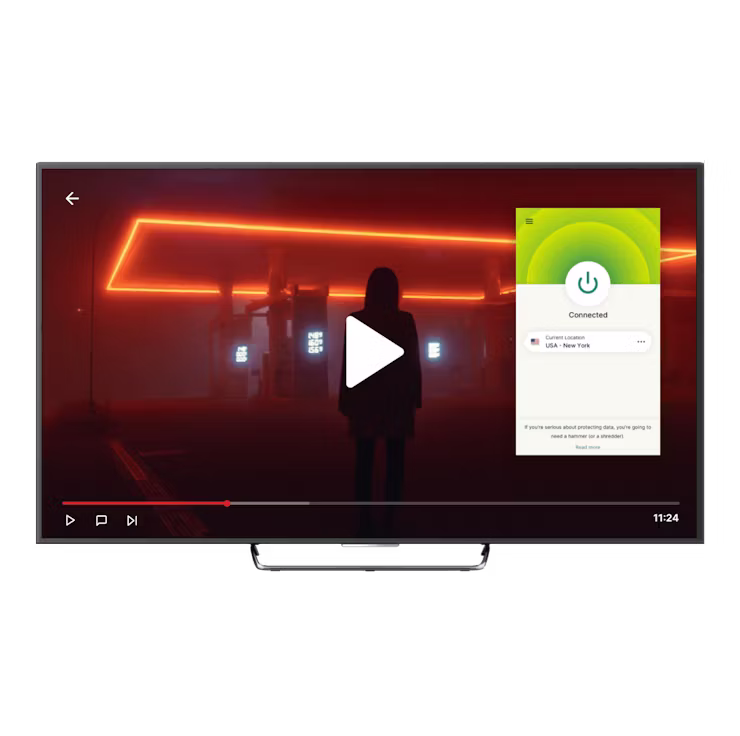 Interfejs Netflixa z VPN.