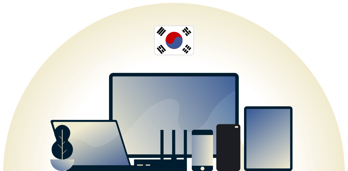Zuid-Korea VPN beschermt een verscheidenheid aan apparaten.